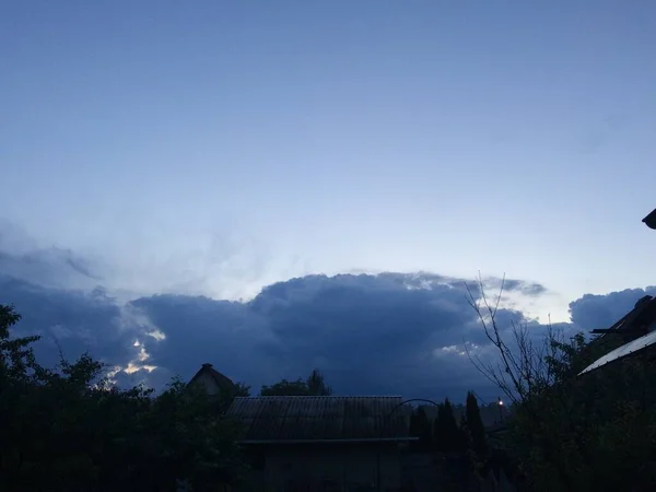 Захід Сонця Хмарами — стокове фото