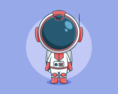 Şirin astronot çizgi film çizimi