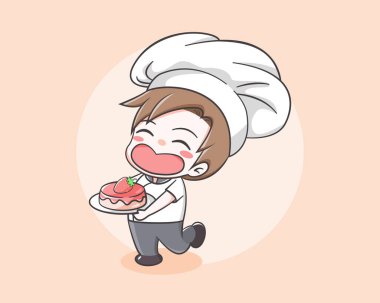 Sevimli şef çocuk çizgi film karakteri