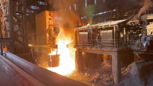 Metallurgical Plant Remelting Metal — ストック動画