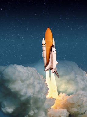 Bulutlu roket uzaya fırlatıldı. 