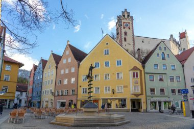 04.11.2022 - Fussen,Germany : Beautiful colorful romantic city of Fussen Germany .