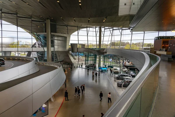 Munich Germany 2022 Bmw World Munich Showroom Cars Modern Architecture — Stock Photo, Image