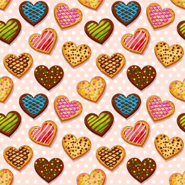 Kusursuz desenli kurabiyeler tatlı kalp jöleli.