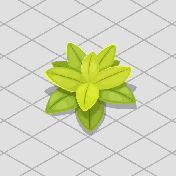 Isometric bush for 2D Game, cartoon landscape objekt — Image vectorielle