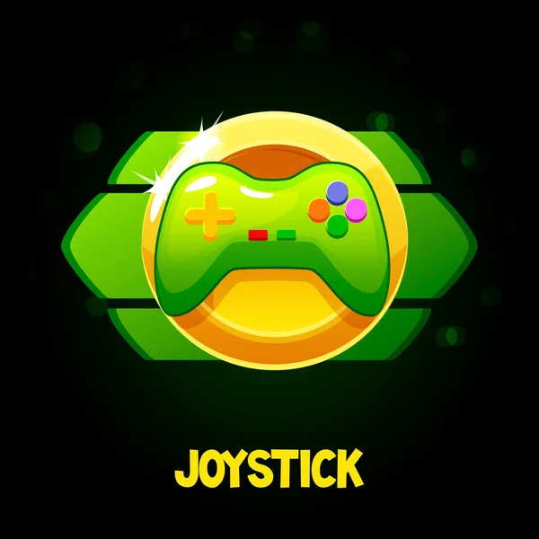 Joystick Ikon Játék Zöld Egyetlen Ikonja Vektor Illusztráció Joystick Számítógépes — Stock Vector