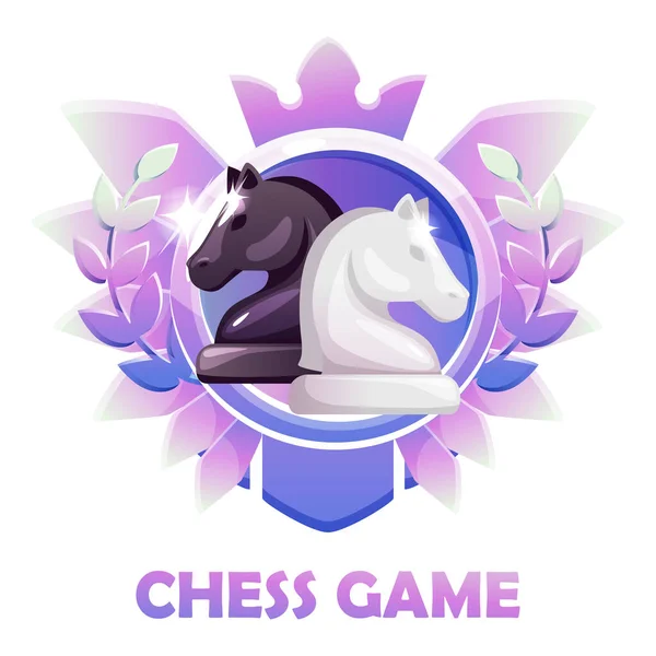 Logo Chess Knights Figures Échecs Pour Jeu Échiquier Stratégie Prix — Image vectorielle