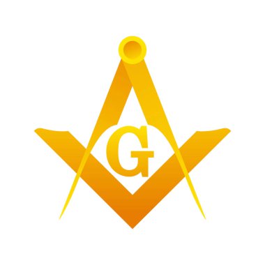 Masonic square and compass symbol. Mystical occult, sacred society. clipart