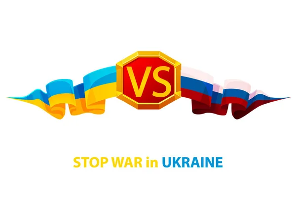 Rusko Ukrajina Šachové Figurky Barvách Vlajek Ruska Ukrajiny War 2022 — Stockový vektor