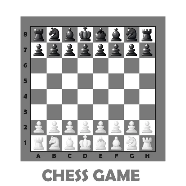 Chess Board Set Chess Figures Game — Stok Vektör