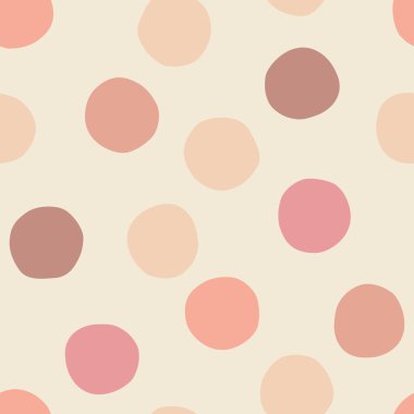 Hand drawn spots in skin colors. Vector doodle seamless pattern. Background for wrapping, fabric, scrapbooking or wallpaper.