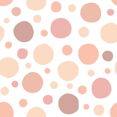 Hand drawn spots in skin colors. Vector doodle seamless pattern. Background for wrapping, fabric, scrapbooking or wallpaper.