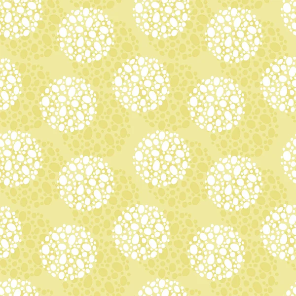 Hand Drawn Shapes Yellow Color Palette Abstract Seamless Pattern Elements — Vector de stock