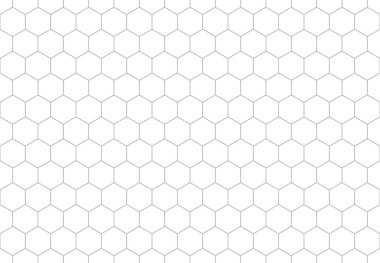 Altıgen geometrik dikişsiz desen. Not defterleri, boyama kitapları veya çizim için şablonlar için vektör bal peteği ızgarası arkaplanı.