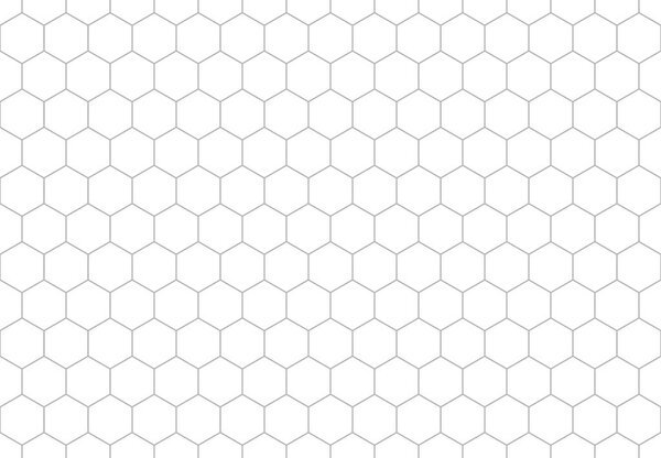 Шестиугольный геометрический бесшовный рисунок. Фон векторной сетки для ноутбуков, раскраски книг или шаблонов для рисования.