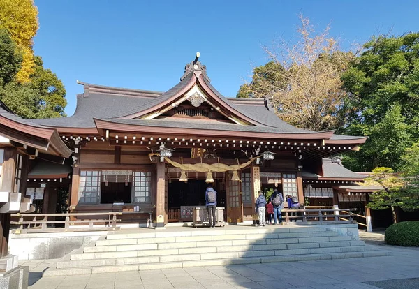 Храм Ідзумі Оточений Деревами Рослинами Тихе Місце Молитви Поклоніння Людей — стокове фото