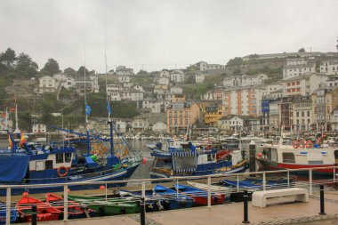 İspanya 'nın Asturias kentindeki Luarca manzarası