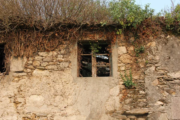 Window Old Abandoned House Countryside — Foto Stock