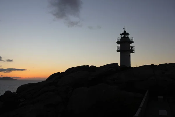 Especial Sunset Cantabrian Sea Seen Lighthouse Cape Punta Roncadoira — Zdjęcie stockowe