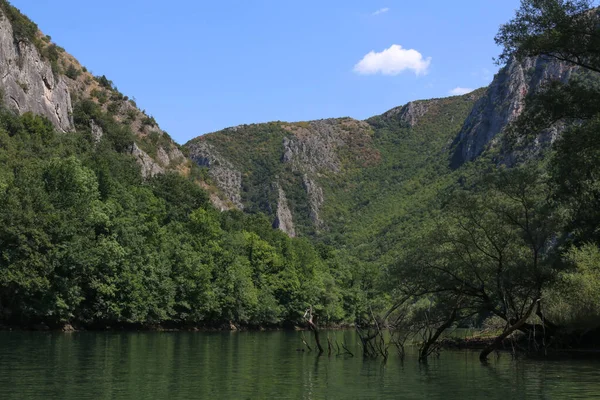 Canyon Matka Macedonia Del Nord Più Antico Lago Artificiale Del — Foto Stock