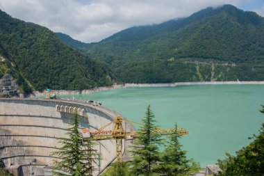Hydroelectric dam on the Inguri river, Mestia, Georgia