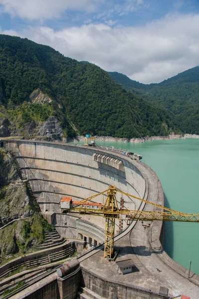 Hydroelectric dam on the Inguri river, Mestia, Georgia