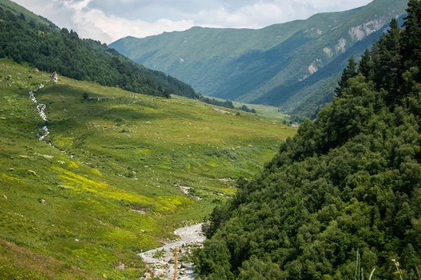 Adishchala River, Adishi village. Mestia-Ushguli trekking, Georgia. 