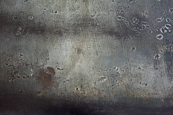 Abstract Landscape Peeling Grey Paint Metal Plate Rusty Stained Metal — Stockfoto