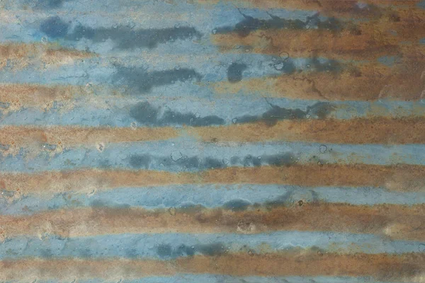 Blue Painted Sheet Metal Worn Dirty Rust Texture Background — Stock Photo, Image