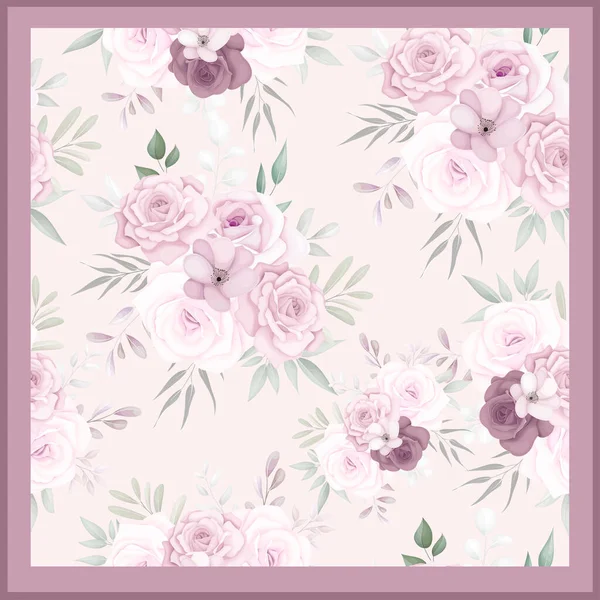 Nahtloses Muster Basierend Auf Ornamentalem Floralen Bandana Print Vector Ornament — Stockvektor