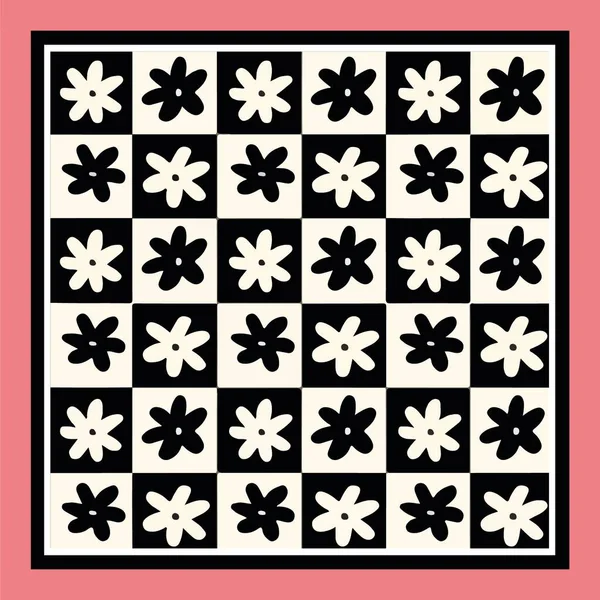 Drucken Nahtloses Muster Basierend Auf Ornamentalem Floralem Bandana Print Vector — Stockvektor