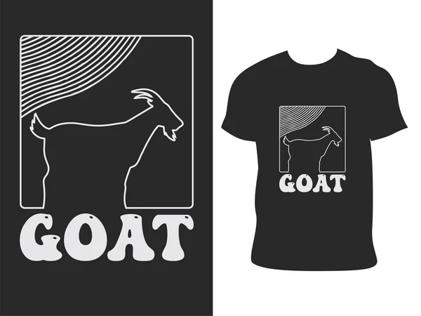 Goat Typography Shirt Design Ready Print Apparel Poster Illustration Modern — Archivo Imágenes Vectoriales