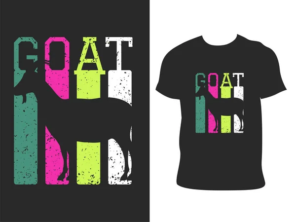 Goat Typography Shirt Design Ready Print Apparel Poster Illustration Modern — Archivo Imágenes Vectoriales
