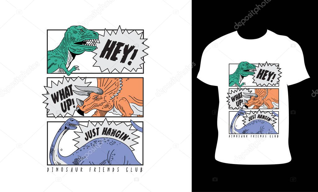 dinosaur tshirt design template dinosaur vector