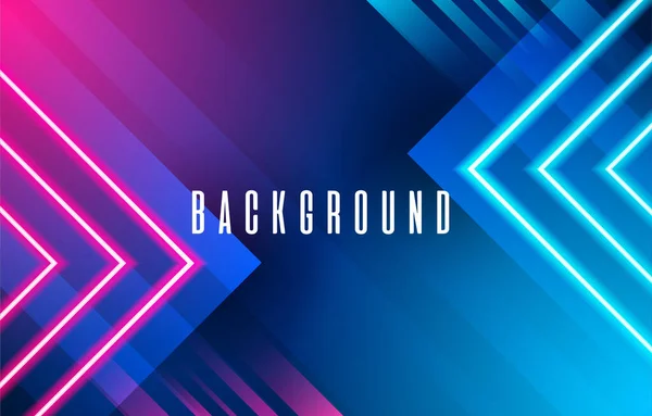 Futuristic Metaverse Background Neon Box Perspective Abstract Background — 스톡 벡터