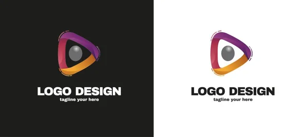 Logo Design Company Collection Soyut Business Icon Set Modern Technology — Stok Vektör