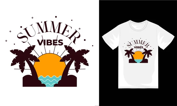 Summer Shirt Design Template Vector File Summer Beach Shirt Design — Διανυσματικό Αρχείο