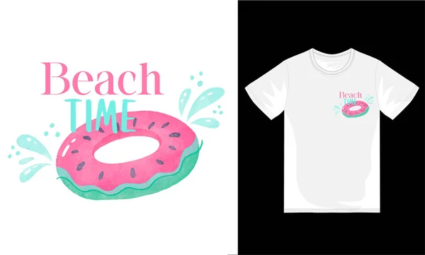 Summer Shirt Design Template Vector File Summer Beach Shirt Design — Stok Vektör