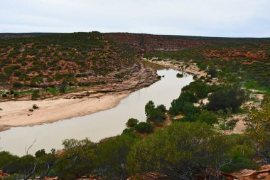 Döngü patikasından Kalbarri geçidine hava görüntüsü 