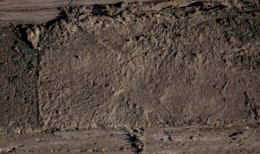 Somut temel, beton doku gri arkaplan.