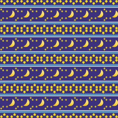 Yıldız ve ay deseni kumaş deseni, yatak deseni