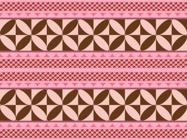 Soyut etnik geometrik desen, baskı, sınır, gelenek, etnik oryantal dikişsiz desen, illüstrasyon, Gemetrik etnik oryantasyon deseni geleneksel