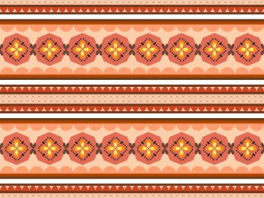 Soyut etnik geometrik desen, baskı, sınır, gelenek, etnik oryantal dikişsiz desen, illüstrasyon, Gemetrik etnik oryantasyon deseni geleneksel