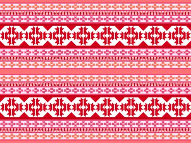 Soyut etnik geometrik desen, baskı, sınır, gelenek, etnik oryantal dikişsiz desen, illüstrasyon, Gemetrik etnik oryantasyon deseni geleneksel