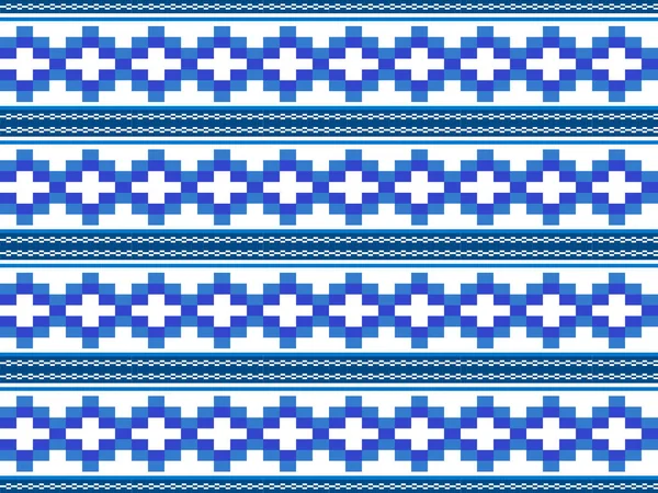 Abstract Etnisch Geometrisch Patroon Print Grens Traditie Etnisch Oosters Bloemig — Stockvector
