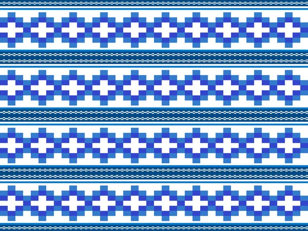 Motif Géométrique Ethnique Abstrait Imprimé Bordure Tradition Motif Floral Oriental — Image vectorielle