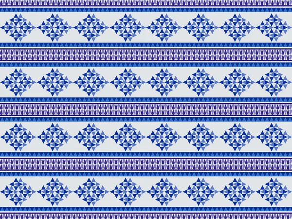 Motif Géométrique Ethnique Abstrait Imprimé Bordure Tradition Motif Floral Oriental — Image vectorielle