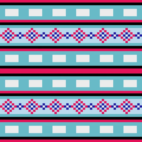 Motif Géométrique Ethnique Abstrait Imprimé Bordure Tradition Motif Floral Oriental — Image vectorielle