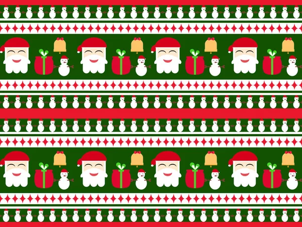 Tarjeta Navidad Divertida Caricatura Santa Claus Con Enorme Bolsa Roja — Vector de stock