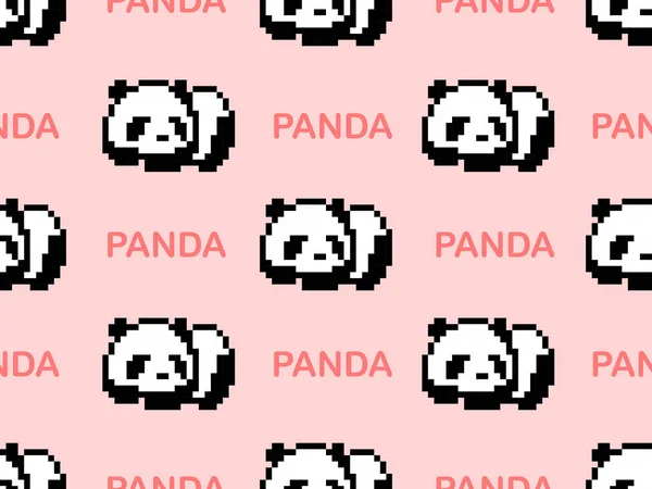 Panda Мультяшный Персонаж Бесшовный Узор Розовом Фоне — стоковый вектор